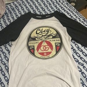OBEY half sleeve logo shirt